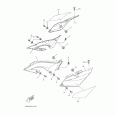 Схема вузла: Бічна кришка Yamaha WR125 WR125R
