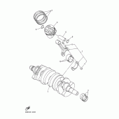 Схема вузла: Vilebrequin і поршень Yamaha YZF-R6/ YZF600 R6