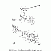 Схема узла: Подножки и Подставка Yamaha TTR50 TT-R50