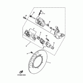 Схема узла: Передний тормоз Yamaha XV535 Virago
