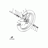 Схема узла: Переднее колесо Yamaha YZ125