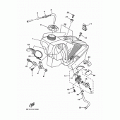 Схема вузла: Паливний бак Yamaha YZ250 YZ250X