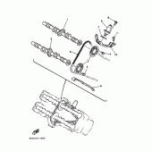 Схема вузла: Розподільний вал та Ланцюг ГРМ Yamaha FZX250 ZEAL