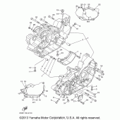 Схема узла: Картер двигателя Yamaha XV1600 Road Star Silverado