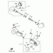 Схема вузла: Поворотники 1 (4TR1,2) Yamaha XVS400 Drag Star