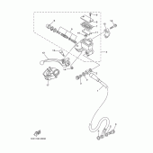 Схема узла: Передний тормозной цилиндр Yamaha YZ125