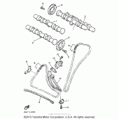 Схема вузла: Розподвал-ланцюг Yamaha XVZ1300 Venture Royale