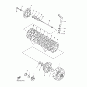 Схема узла: Сцепление Yamaha WR450F