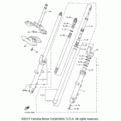 Схема узла: Вилка передней оси Yamaha YZF600R Thundercat