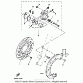 Схема узла: Передний тормоз Yamaha XT350 XT350
