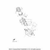 Схема вузла: Колінчастий вал і поршень Yamaha XVS650 V-Star Midnight Custom