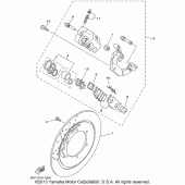Схема вузла: Переднє гальмо Yamaha XVS650 V-Star Classic
