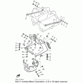 Схема вузла: Облицювальні елементи (2) Yamaha XVZ1300 Venture Royale