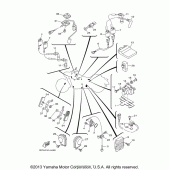 Схема вузла: Електроустаткування (1) Yamaha XV1900 Roadliner S