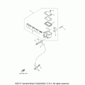 Схема узла: Передний тормозной цилиндр Yamaha XVS650 V-Star Custom