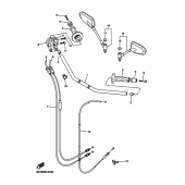 Схема вузла: Кермо та Тросики Yamaha FZ1 FZ1 FAZER (Naked, ABS)