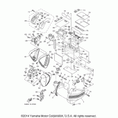 Схема вузла: Бічна кришка Yamaha XV1900 Raider S