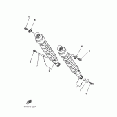 Схема узла: Задняя подвеска Yamaha FZX250 ZEAL