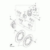 Схема вузла: Переднє гальмо Yamaha YZF-R6/ YZF600 R6