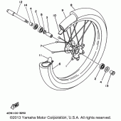 Схема узла: Переднее колесо Yamaha WR250 WR250Z