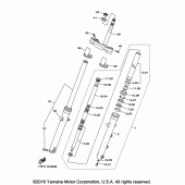 Схема вузла: Вилка передньої осі Yamaha XVS950 Bolt
