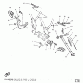 Схема узла: Подножки и Подставка Yamaha TT600