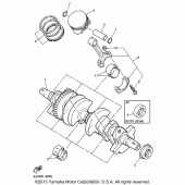 Схема вузла: Колінчастий вал та Поршень Yamaha YZF600R Thundercat