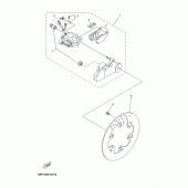 Схема вузла: Заднє гальмо Yamaha XT660 Tenere