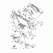 Схема вузла: Радіатор та Патрубок системи охолодження Yamaha MT09/ MTN850 MT-09 Tracer
