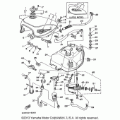 Схема узла: Топливный бак Yamaha XV535 Virago