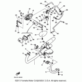 Схема узла: Выхлопная система Yamaha XV250 Virago