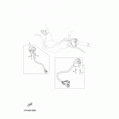 Схема вузла: Пульт управління рульовий та Важель Yamaha YP250 X-MAX