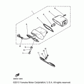 Схема узла: Задний фонарь (Стоп-сигнал) Yamaha XV250 Virago