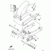 Схема узла: Задний рычаг и Подвеска Yamaha TDM850