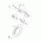 Схема вузла: Переднє гальмо Yamaha XVS400 Drag Star Classic