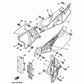 Схема узла: Side cover / oil tank Yamaha YZ250 YZ250