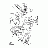Схема узла: Передний тормозной цилиндр Yamaha FZ1 FZ1 FAZER (Naked, ABS)