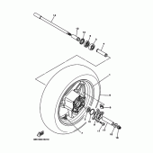 Схема вузла: Задне колесо Yamaha XP500 T-MAX