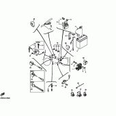 Схема вузла: Електроустаткування 2 Yamaha XVS1100 Drag Star