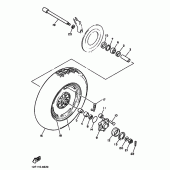 Схема вузла: Заднє колесо Yamaha VMX12 V-MAX