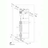 Схема вузла: Задня підвіска Yamaha YZ250 YZ250F