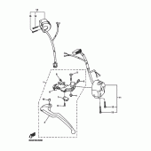 Схема вузла: Пульт управління рульовий та Важіль Yamaha FZ1 FZ1 FAZER (S-TYPE)