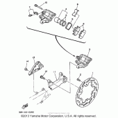 Схема узла: Задний тормозной суппорт Yamaha WR250 WR250Z