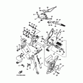 Схема вузла: Підніжки та Підставка Yamaha MT01 MT-01