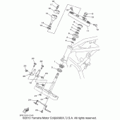 Схема вузла: Рульовий механізм Yamaha XVS1100 V-Star Custom
