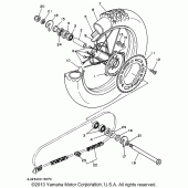 Схема узла: Заднее колесо Yamaha WR250 WR250Z