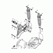 Схема вузла: Задній важіль та Підвіска Yamaha YP400 Majesty