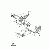 Схема вузла: Задній важіль та підвіска Yamaha XP500 T-MAX