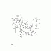 Схема узла: Радиатор и Патрубок системы охлаждения Yamaha YZ250 YZ250