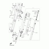 Схема вузла: Вилка передньої осі Yamaha WR250 WR250R